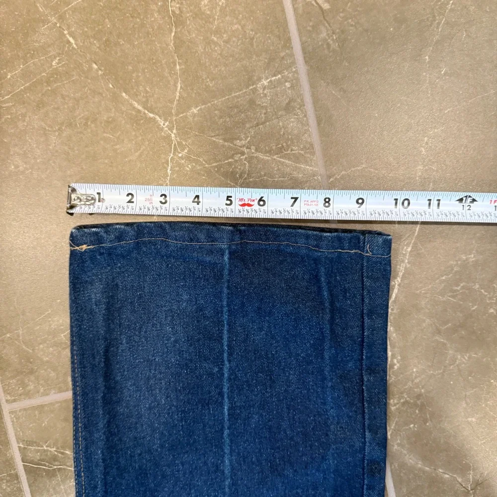 Vintage Levi's 517 Bootcut Jeans Blue Orange Tab Dark Wash Made in USA 40 x 29